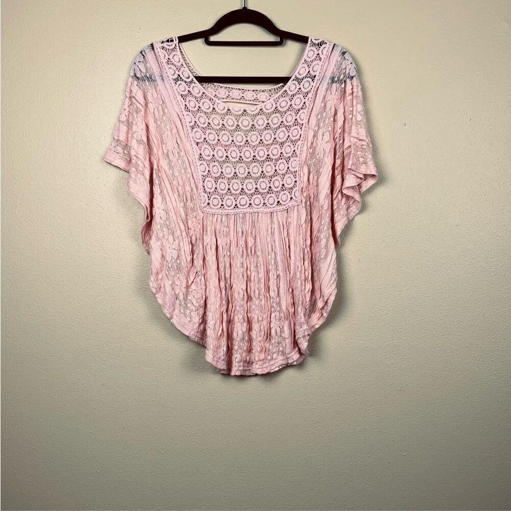 Cato Top Blouse Lace Oversized Pullover